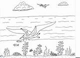 Pteranodon Fishing Robin Coloring Pages Great sketch template