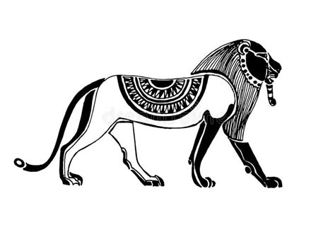 Lion Man From Egyptian Mythology Stock Illustration