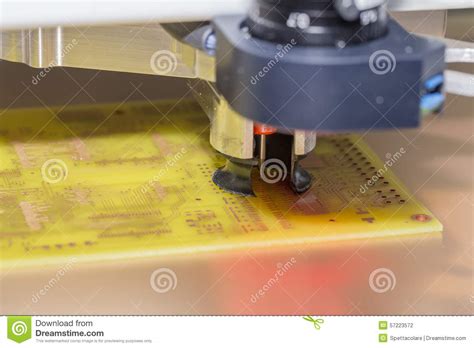 drilling pcb holes stock photo image  electricity