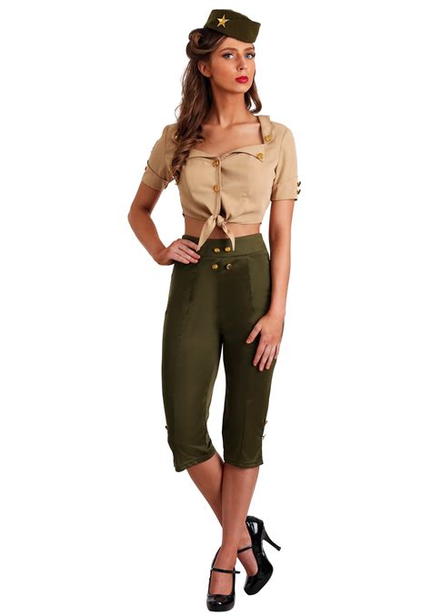 Vintage Pin Up Soldier Costume For Women Exclusive
