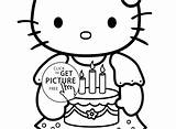 Kitty Hello Coloring Pages Birthday Princess Party Hat Happy Getcolorings Printable sketch template