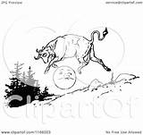 Vintage Cow Moon Over Jumping Retro Illustration Royalty Clipart Prawny Vector sketch template