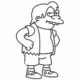 Coloring Pages Simpsons Nelson Comics Wonder sketch template