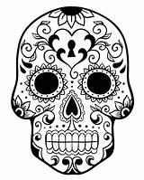Skull Dead Coloring Pages Skulls Dia Muertos Los Sugar Printable Bones Getcolorings Kids Fun Color Crossbones sketch template