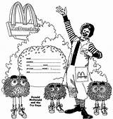 Mcdonald Coloring Ronald Mcdonalds Pages Fry Guys Happy Printable Meal Kids Contest Logo French Job Paper Drawing sketch template