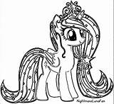 Coloring Pony Pages Princess Getdrawings sketch template