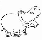 Hippo Coloring Pages Baby Hippopotamus Cute Getcolorings Color Printable Colo Print Kids Getdrawings sketch template