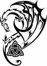 Celtic Dragon Warrior Tattoo Symbol Drawing Tattoos Kgb Deviantart Mashup Marine Knot Trinity Designs Tribal Drawings Dragons Wolf Getdrawings Paintingvalley sketch template