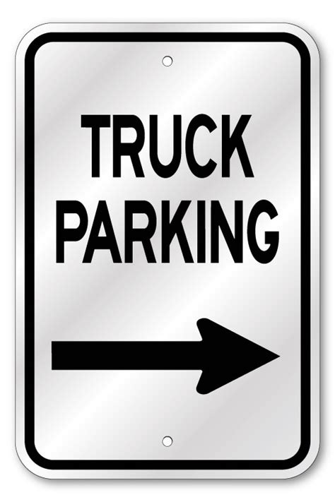 truck parking left arrow sign ps