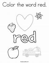 Red Coloring Color Worksheet Word Pages Blue Things Preschool Printable Colors Words Activities Worksheets Twistynoodle Noodle Kindergarten Toddlers Sheets Activity sketch template