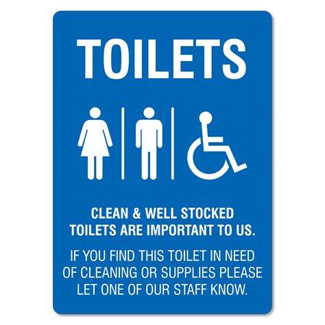 clean toilet signs