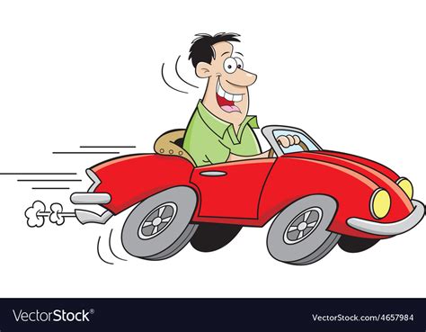 cartoon man driving  car vector  wuidard freres