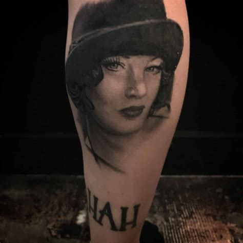 Black And Grey Girl Head Portraits Tattoo Slave To The Needle