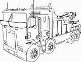 Coloring Truck Pages Semi sketch template