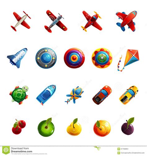 kids toys  objects stock vector illustration  machine