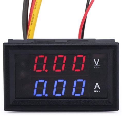 dual digital voltmeter ammeter va dc voltaat
