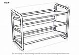 Rack Shoe Drawing Draw Step Furniture Drawingtutorials101 Necessary Finishing Touch Complete Add Tutorials sketch template