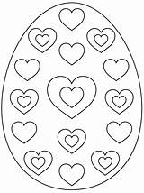 Uova Pasqua Colorare Uovo Cuori Pasquali Disegnare Archzine Bambini Decorazioni Decorare Coniglietto sketch template