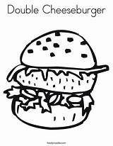 Coloring Cheeseburger Double Print Favorites Login Add sketch template