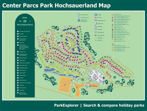 village map  center parcs park hochsauerland parkexplorer
