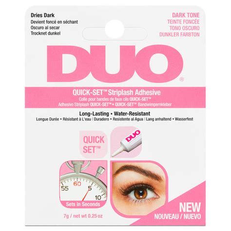 duo quick set strip lash adhesive dark  false eyelashes
