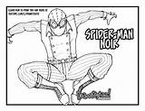 Spider Coloring Man Noir Ps4 Draw Pages Verse Into Too Spiderman Drawing Marvel Scarlet Popular Choose Board sketch template