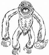 Yeti Coloring Pages Drawing Line Getcolorings Color Getdrawings Print sketch template