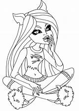 Clawdeen Coloring Pages Monster High Getcolorings Color Wolf sketch template
