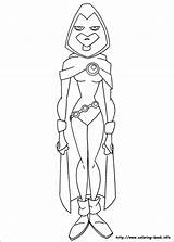Teen Titans Coloring Pages Raven Go Books Kids Printable Getdrawings Cartoon Coloriage Getcolorings sketch template