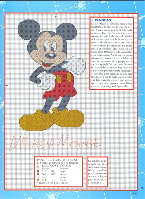 Sandrinha Ponto Cruz Mickey Mouse
