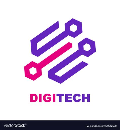 icon  tech company logo design business vector image