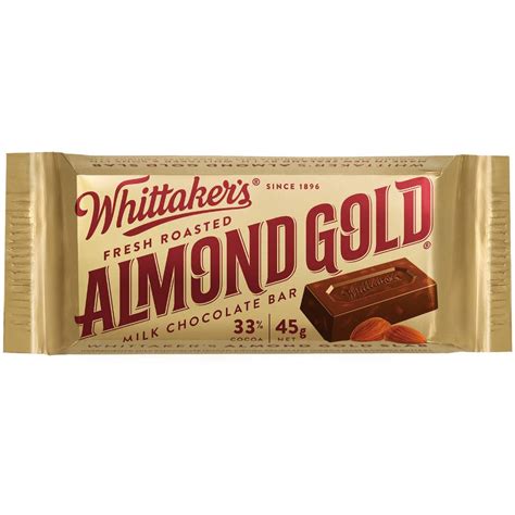 Whittakers Almond Gold Bar 45g – Redfern Convenience Store