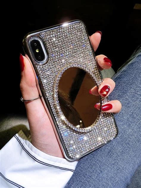 fashion luxury diamond cellphone mirror case cover   mirror case  iphone   xxs