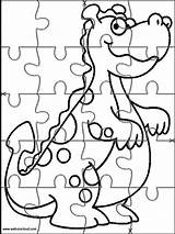 Rompecabezas Coloring Jigsaw Puzzle Actividades Recortables Dinosaurio Dinosaurios Imrpimir Dinosaur Dragones sketch template