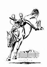 Horse Bucking Coloring Pages Getcolorings Color sketch template