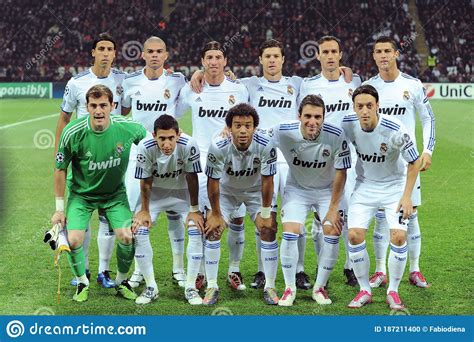 real madrid team   match editorial image image  european