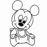 Mickey Mouse Coloring Baby Pages Disney Printable Drawing Cartoon Kids Babies Minnie Print Face Drawings Clipart Micky Characters Da Colouring sketch template
