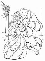 Coloring Beast Belle Pages Beauty Princess Disney Printable Dancing Colouring Sheets Color Print Recommended Dance Cartoon Coloriage Choose Kids Board sketch template