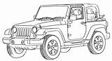 Jeep Coloring Pages Wrangler Road Off Car Truck Kids Rubicon Printable Jeeps Cars Drawing Template Drawings Book Cool Sheets Wranglers sketch template