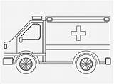 Ambulance Mobil Mewarnai Diwarnai Lembar sketch template
