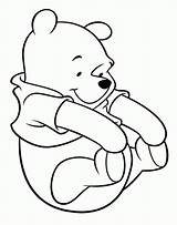 Coloring Pooh Winnie Pages Colouring Poo Printable Bear Baby Disney Clipart Sheets Cute Print Color Classic Cartoon Drawing Happy Line sketch template