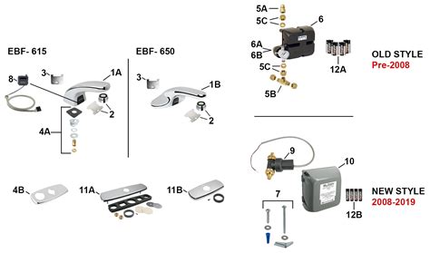 sloan ebf  ebf  repair parts guide  diagram view  buy sloanrepair