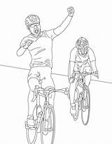 Coloring Pages Race Bicycle Bike Cycling Mountain Sports Road Cyclists Kids Drawings Win Bycicles Choose Color Hellokids Alison Ross Board sketch template