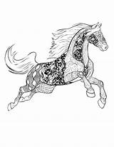 Horse Coloring Pages Adult Adults Book Colouring Printable Zentangle Kids Print Books Sheets Color Advanced Animals Animal Selah Works Mandala sketch template