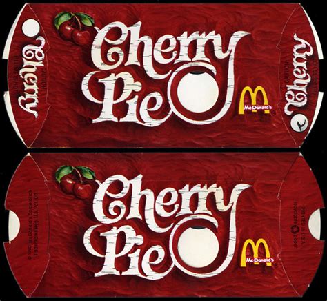 Mcdonald S Cherry Pie Box Package Wood Carved Style