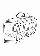 Coloring Trolley Toy Large Edupics sketch template