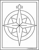 Coloring Rose Compass Pages Star Color Pdf Printables Colorwithfuzzy sketch template