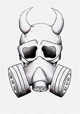 Mask Gas Skull Deviantart Favourites Add sketch template