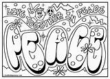 Coloring Graffiti Pages Teenagers Words Popular sketch template