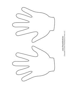 hand template hand outline templates printable  templates